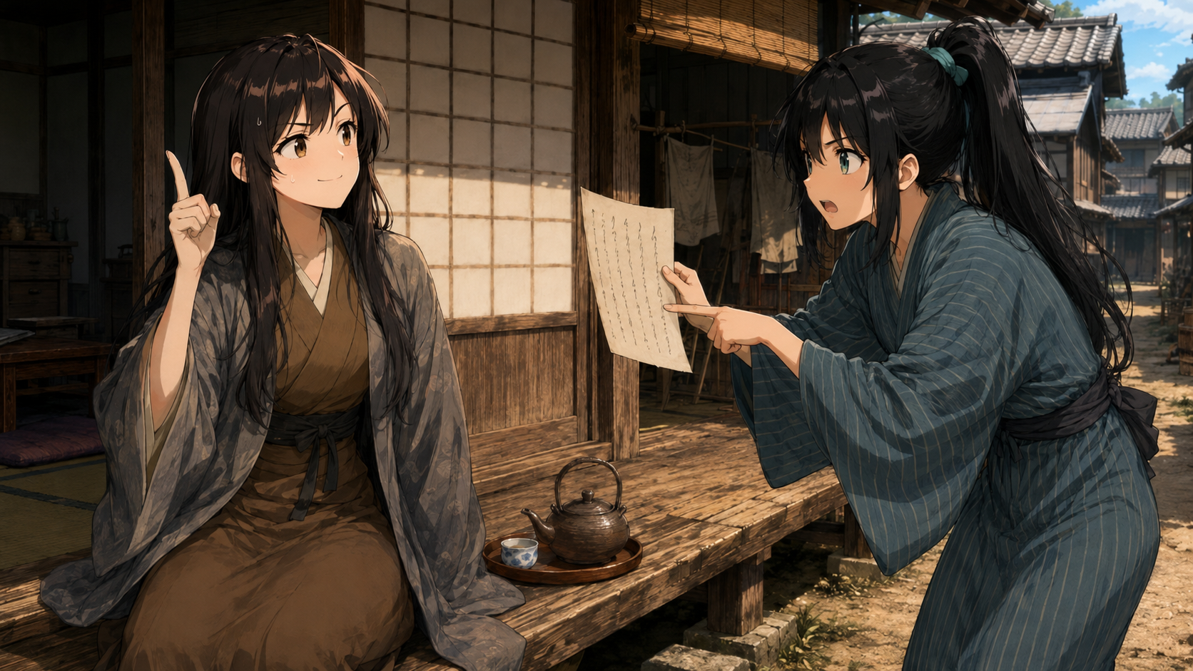 落語「千早振る」で、歌の最後の「とは」を尋ねられたご隠居が、千早太夫の本名だと堂々と答える場面