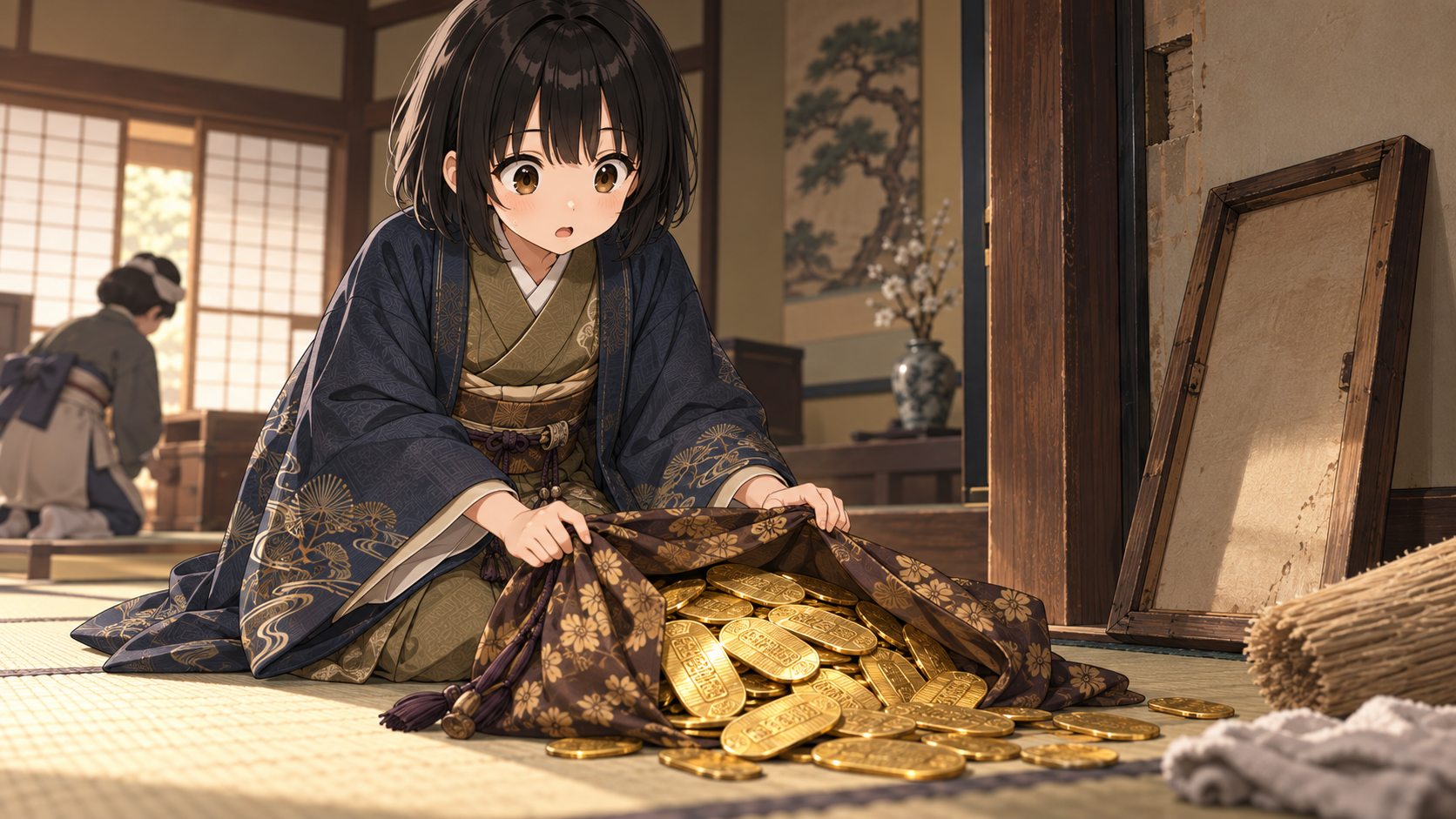 なくなったと思われていた五十両が店の中から見つかる