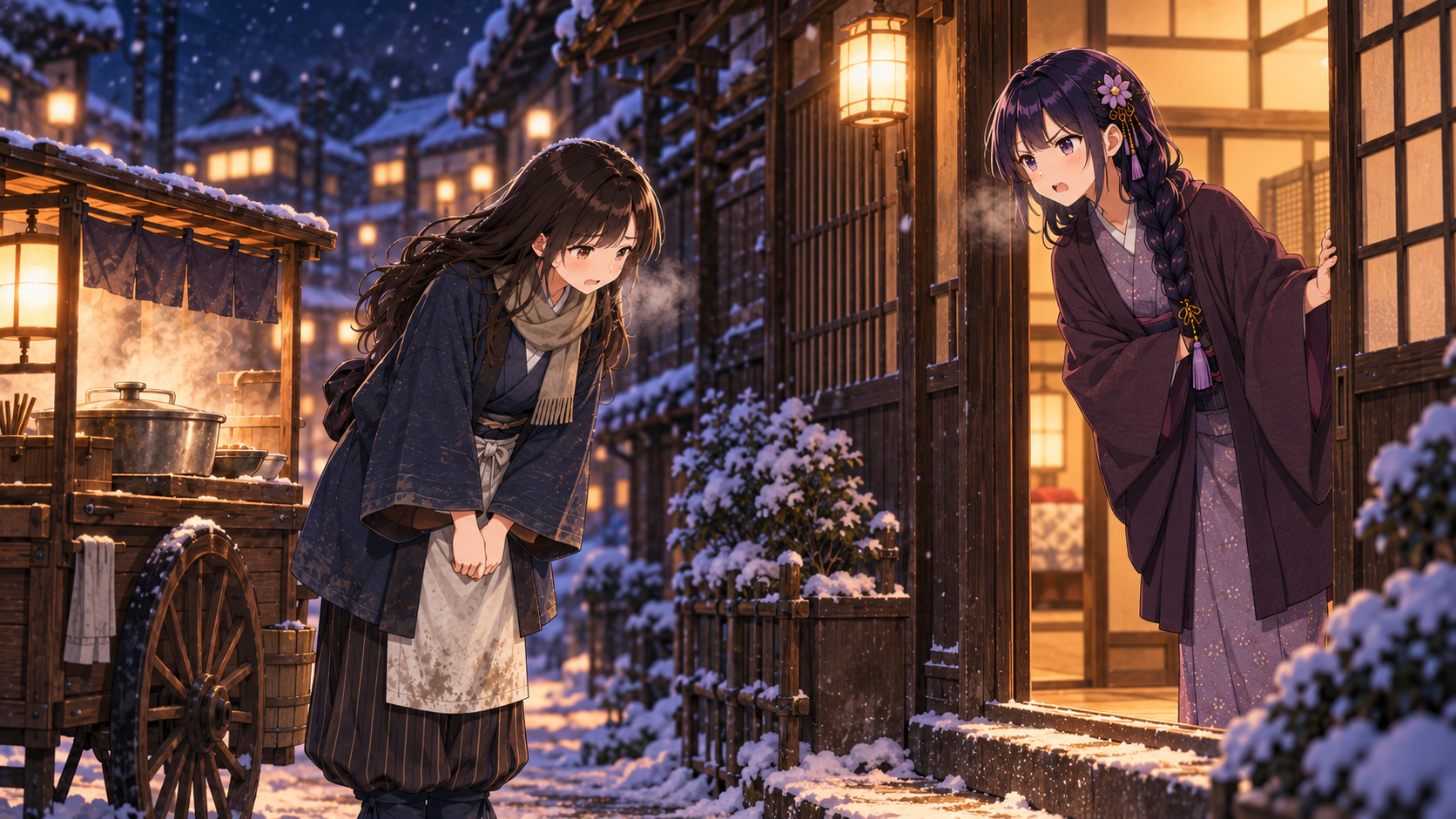 赤ん坊がやっと眠ったところなので、大きな声を出さないでほしいと怒られるうどん屋